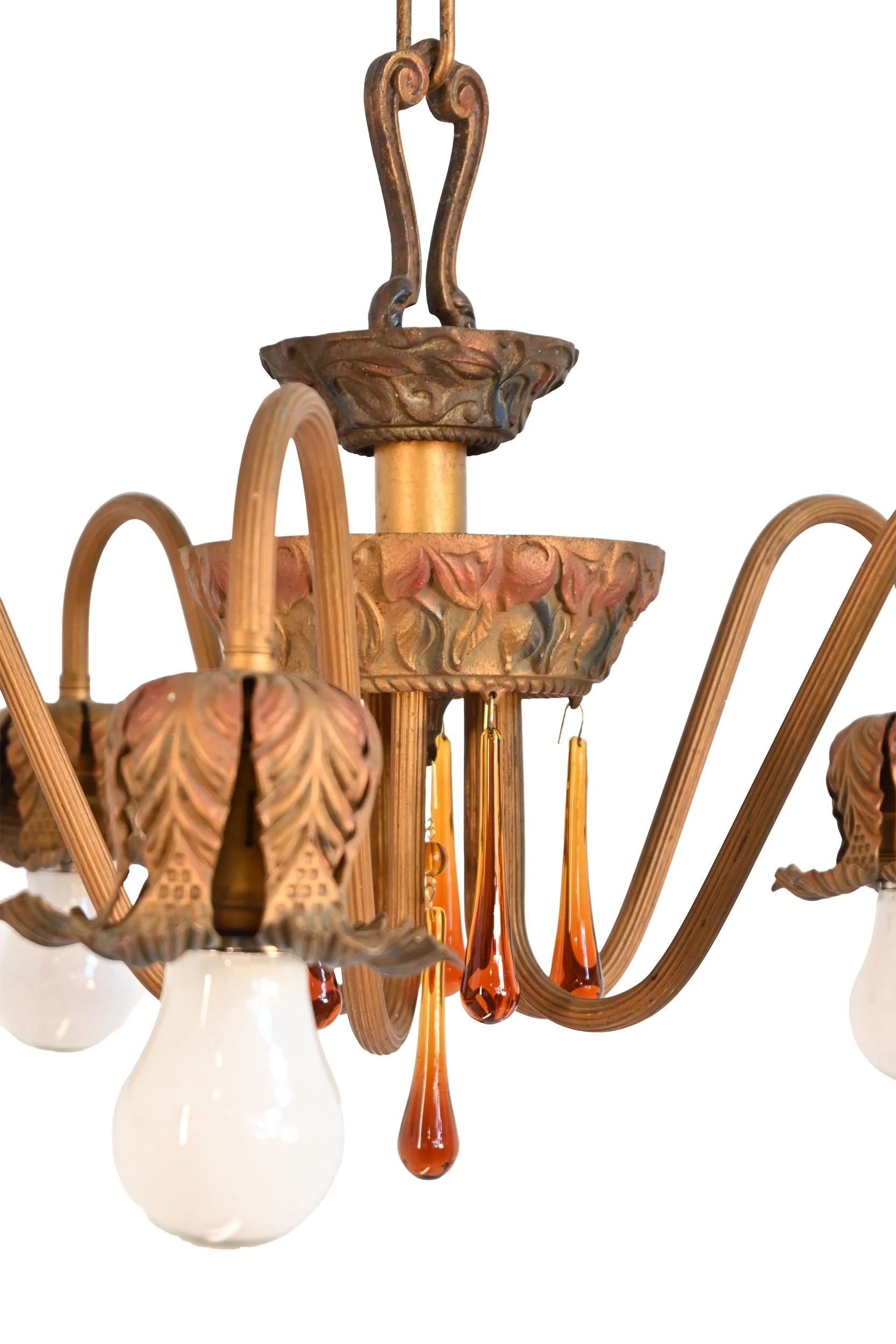 moe bridges original polychrome five arm bare bulb chandelier moe bridges original polychrome five arm bare bulb chandelier